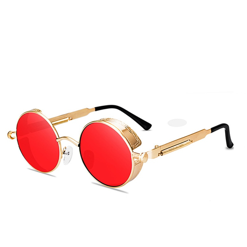 Unisex Steampunk Round Sunglasses
