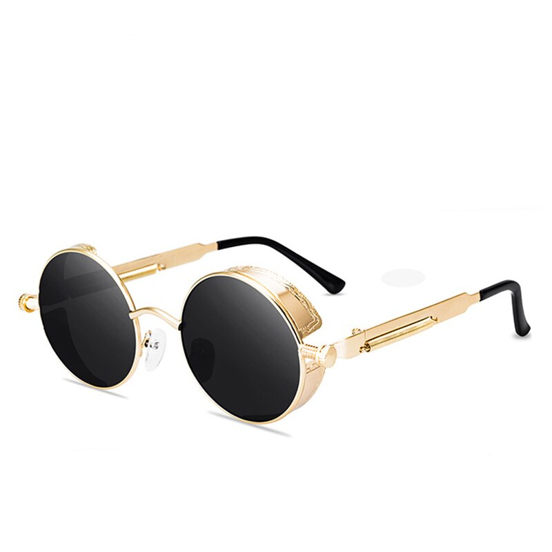 Unisex Steampunk Round Sunglasses